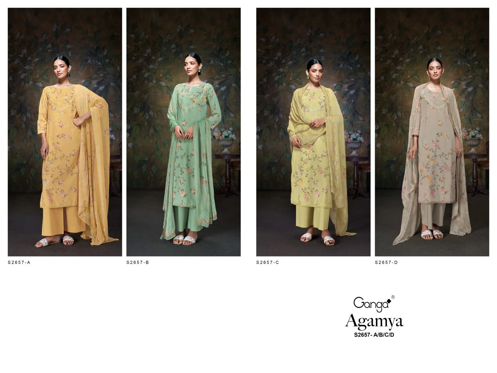 Ganga Agamya 2657 Premium Spun Linen Wholesale Fancy Salwar Suit Catalog — Wholesale Salwar Suits, Ganga wholesale from Surat — view 6